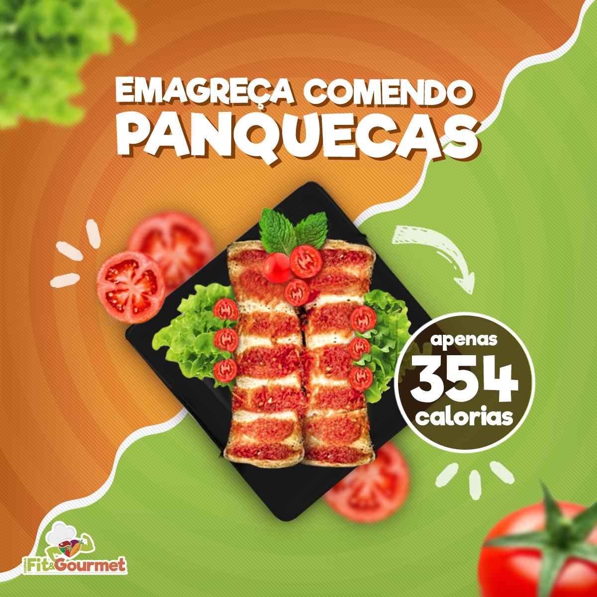 panqueca fit de frango